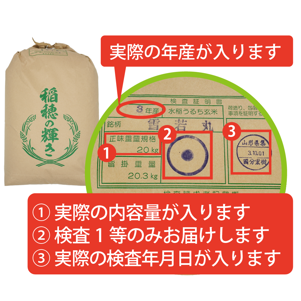 令和6年産雪若丸玄米20kg | コクブン商店